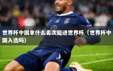 世界杯中国拿什么名次能进世界杯（世界杯中国入选吗）