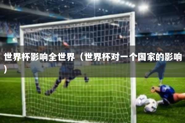 世界杯影响全世界(世界杯对一个国家的影响)